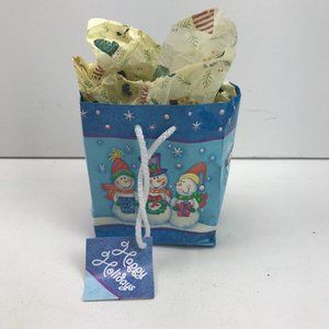 Happy Holiday Primitive Snowman Tealight Candle Winter Gift Home Decor